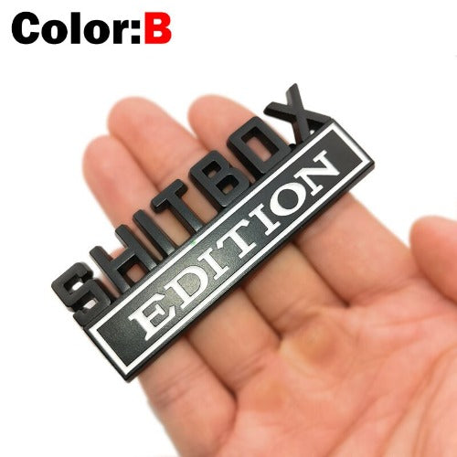 3D Chrome Black Red Metal SHITBOX EDITION Badge - Little Buggers Club - Mod Shop