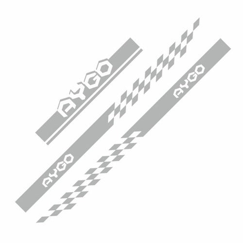 3 Piece Toyota Aygo Racing Sport Stripes Set - Little Buggers Club - Mod Shop