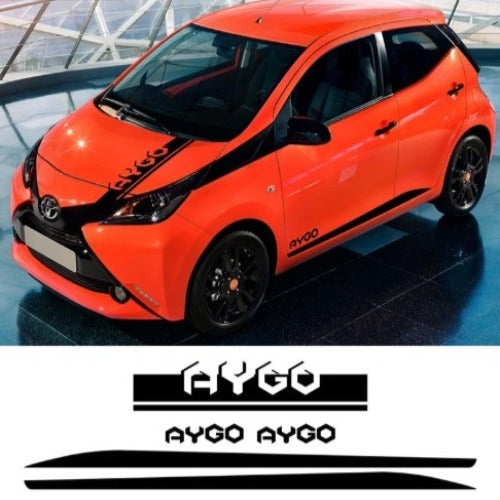 Toyota Aygo Sports Side Strips Design 2 - Little Buggers Club - Mod Shop
