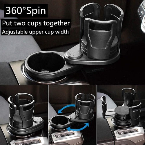 2-in-1 Multifunctional 2 Cup Mount Extender with 360° Rotating Adjustable Base - Little Buggers Club - Mod Shop