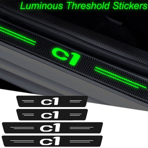 Luminous Door Sill Threshold Protective Strip for Citroen C1 - Little Buggers Club - Mod Shop