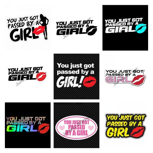 You Just Got Passed By A Girl Funny Race Decal