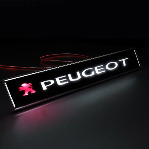 Peugeot LED Front Grille Emblem Badge Decoration