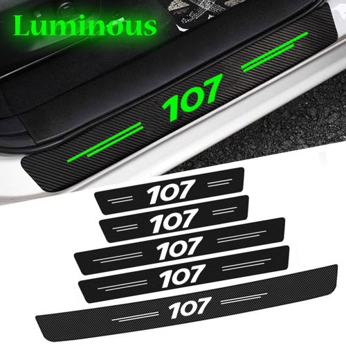 Luminous Car Door Sill Protector Threshold Stickers for Peugeot 107 - Little Buggers Club - Mod Shop